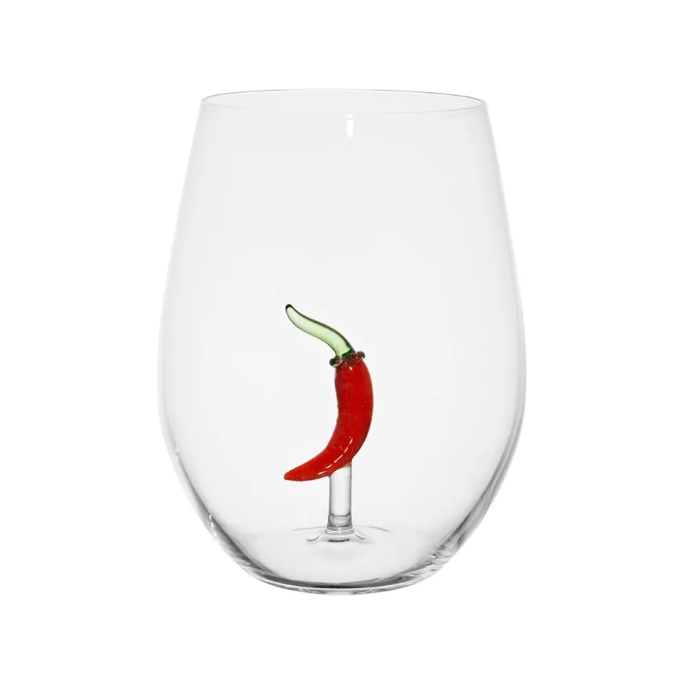 Verre à eau piment en verre borosilicate 50cl