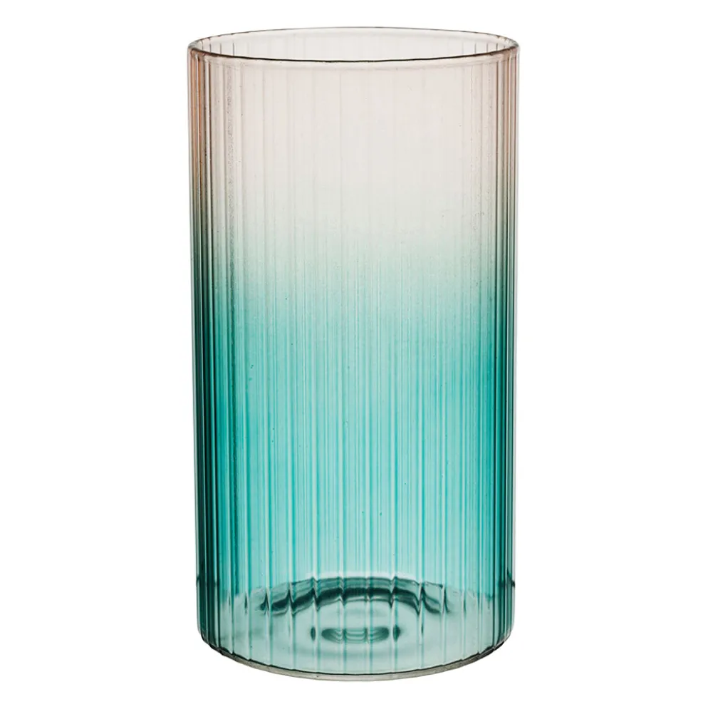 Verre à eau strié rose et sauge 55cl - Adria