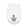Verre à eau tortue en verre borosilicate émeraude 50cl