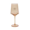 Verre à pied en verre ambre d9cm