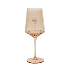 Verre à pied en verre ambre d9cm