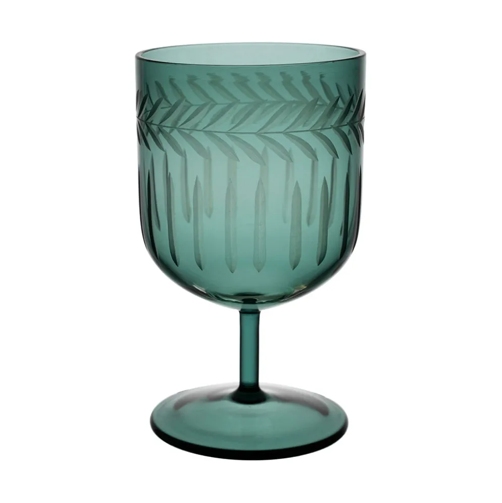 Verre à pied en verre borosilicate émeraude 20cl - Azelie