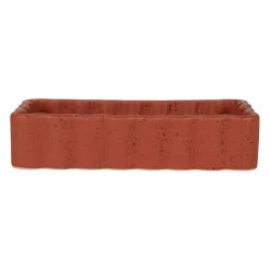 Vide poche en grès moucheté terracotta 18x10cm - Aurore
