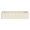 Vide poche rectangle en grès beige 18x10cm - Aurore